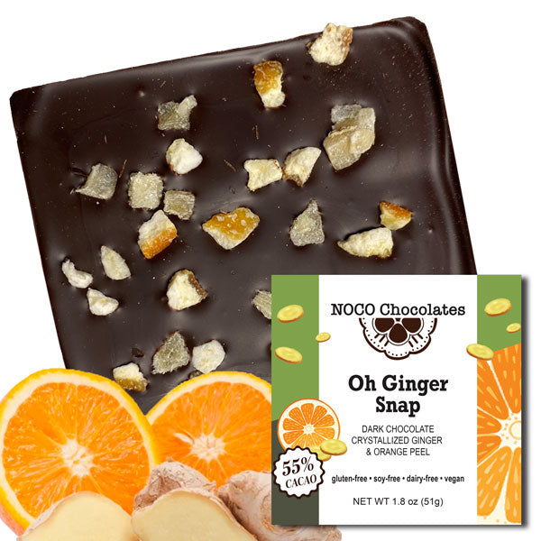 55% Dark Chocolate Bar Oh Ginger Snap