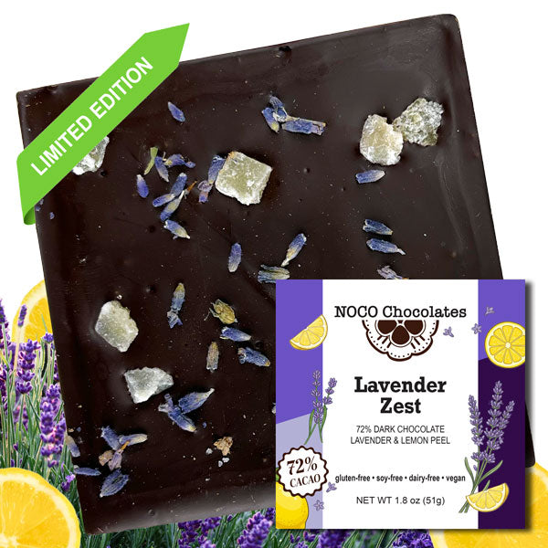 72% Dark Chocolate Bar Lavender Zest