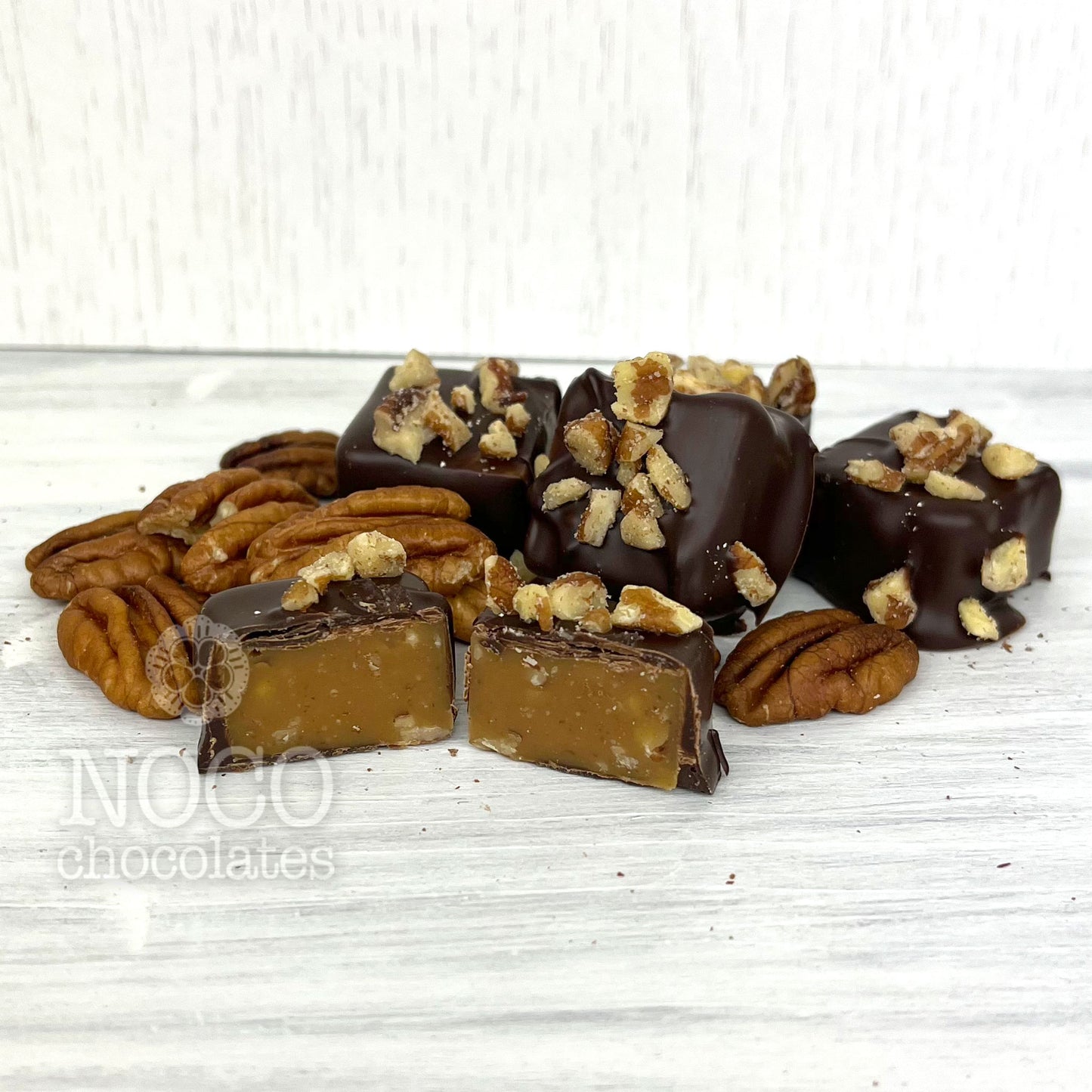 Dark Chocolate Covered Turtle Delights Caramels