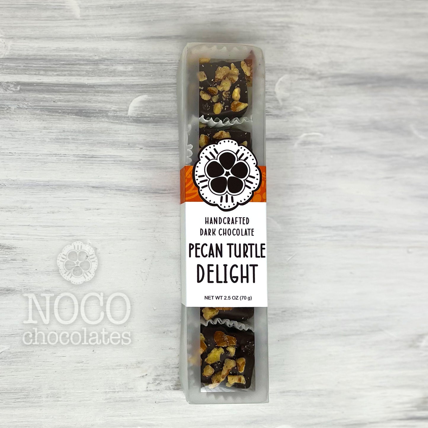 Dark Chocolate Covered Turtle Delights Caramels