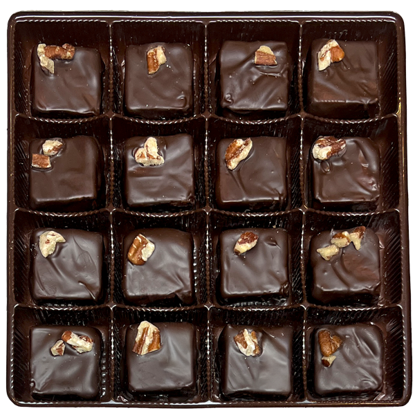 Dark Chocolate Covered Turtle Delights Caramels