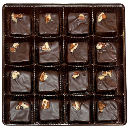 Dark Chocolate Covered Turtle Delights Caramels