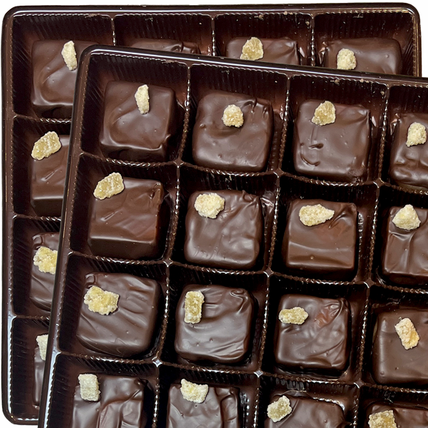 Dark Chocolate Covered Ginger Caramel
