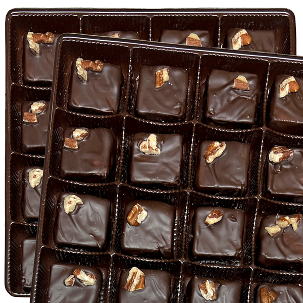 Dark Chocolate Covered Turtle Delights Caramels