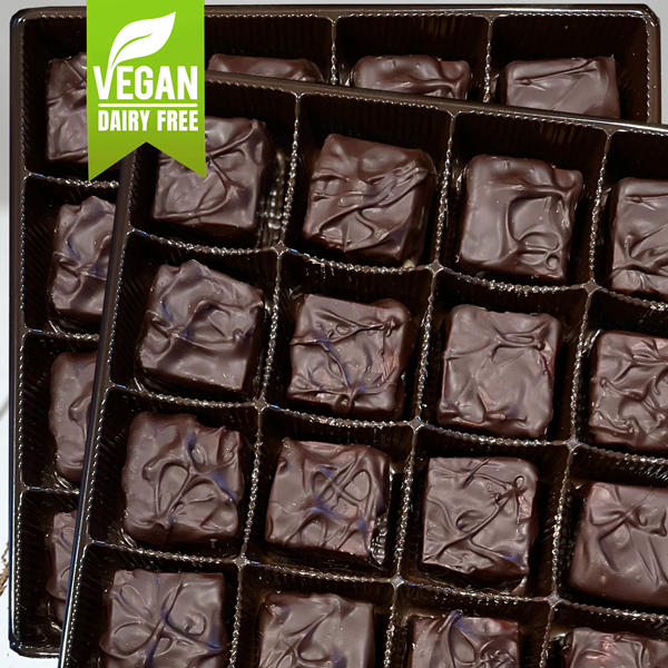 Vegan Dark Chocolate Covered Chocolate Caramel