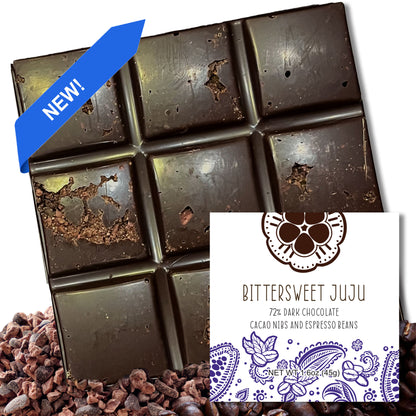 72% Bittersweet Juju Dark Chocolate Bar