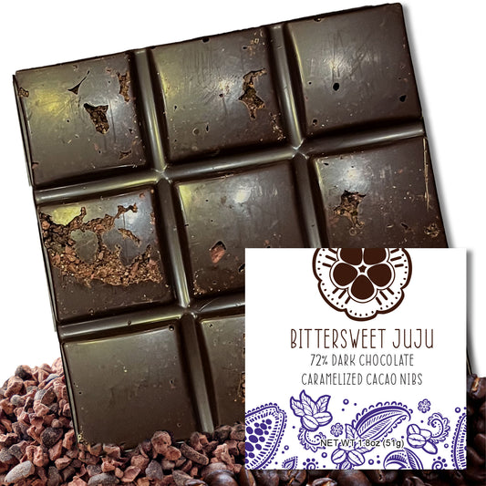 72% Bittersweet Juju Dark Chocolate Bar