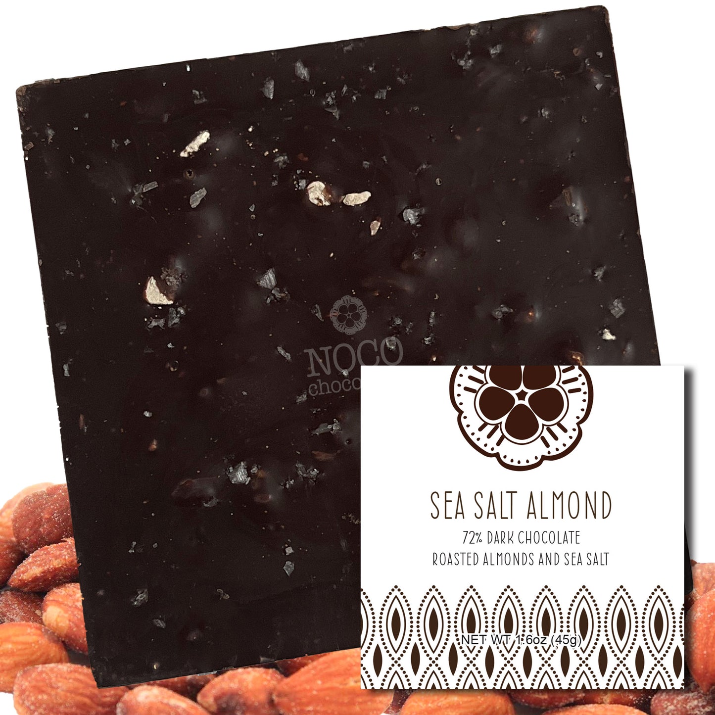 72% Dark Chocolate Sea Salt Almond Bar