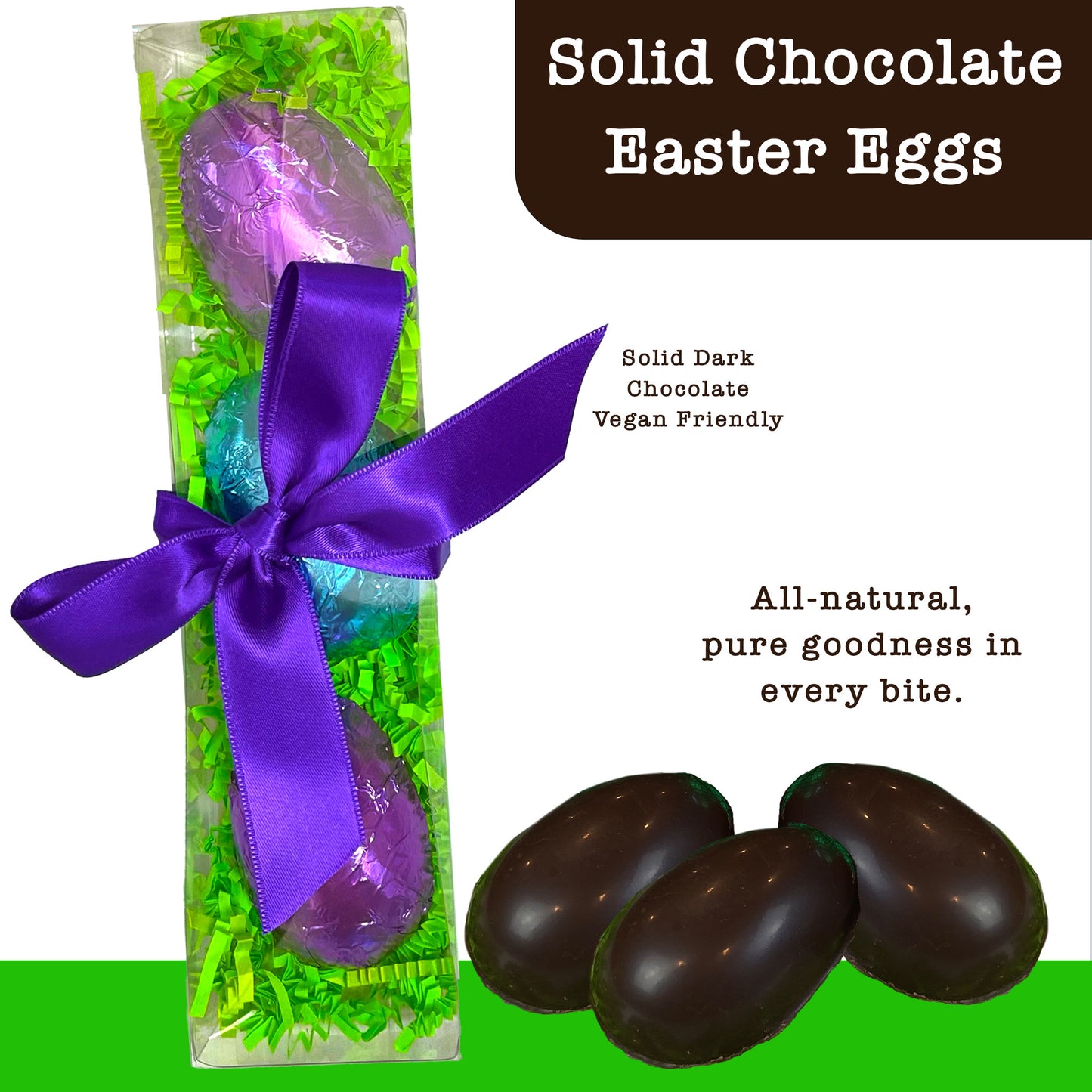 Easter Eggs - Solid Chocolate (3-pack)