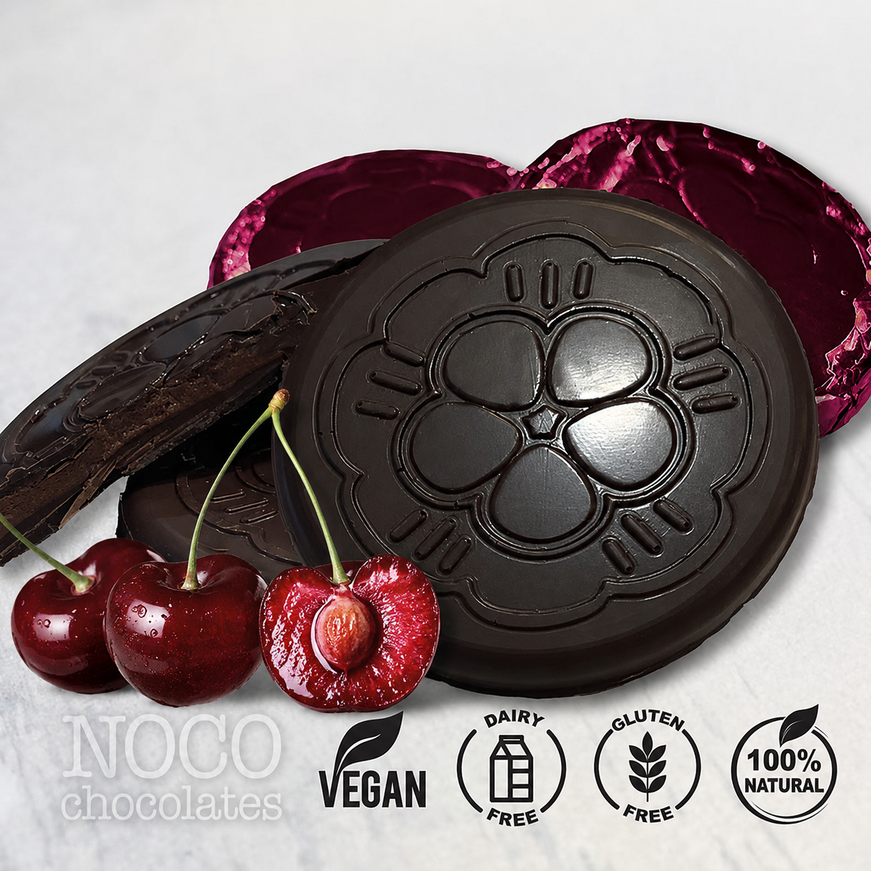 Dark Chocolate Lion's Mane Black Cherry Patty DAIRY-FREE | VEGAN