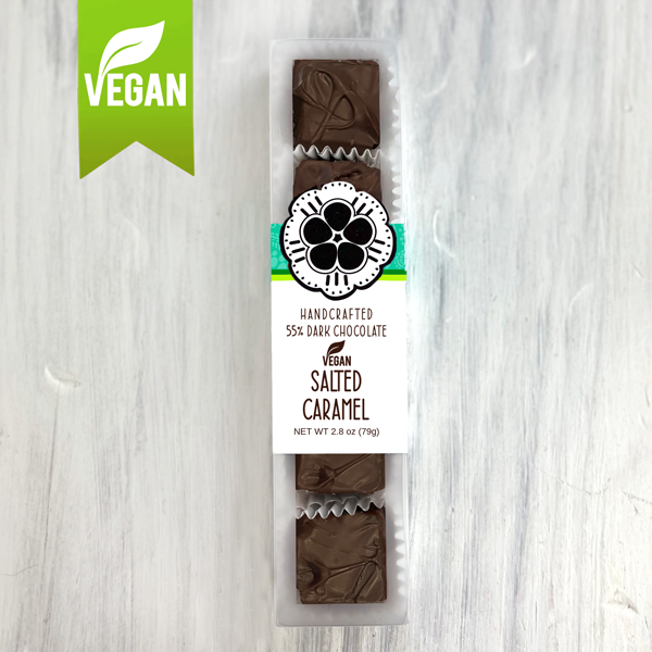 Vegan Dark Chocolate Covered Salted Caramel