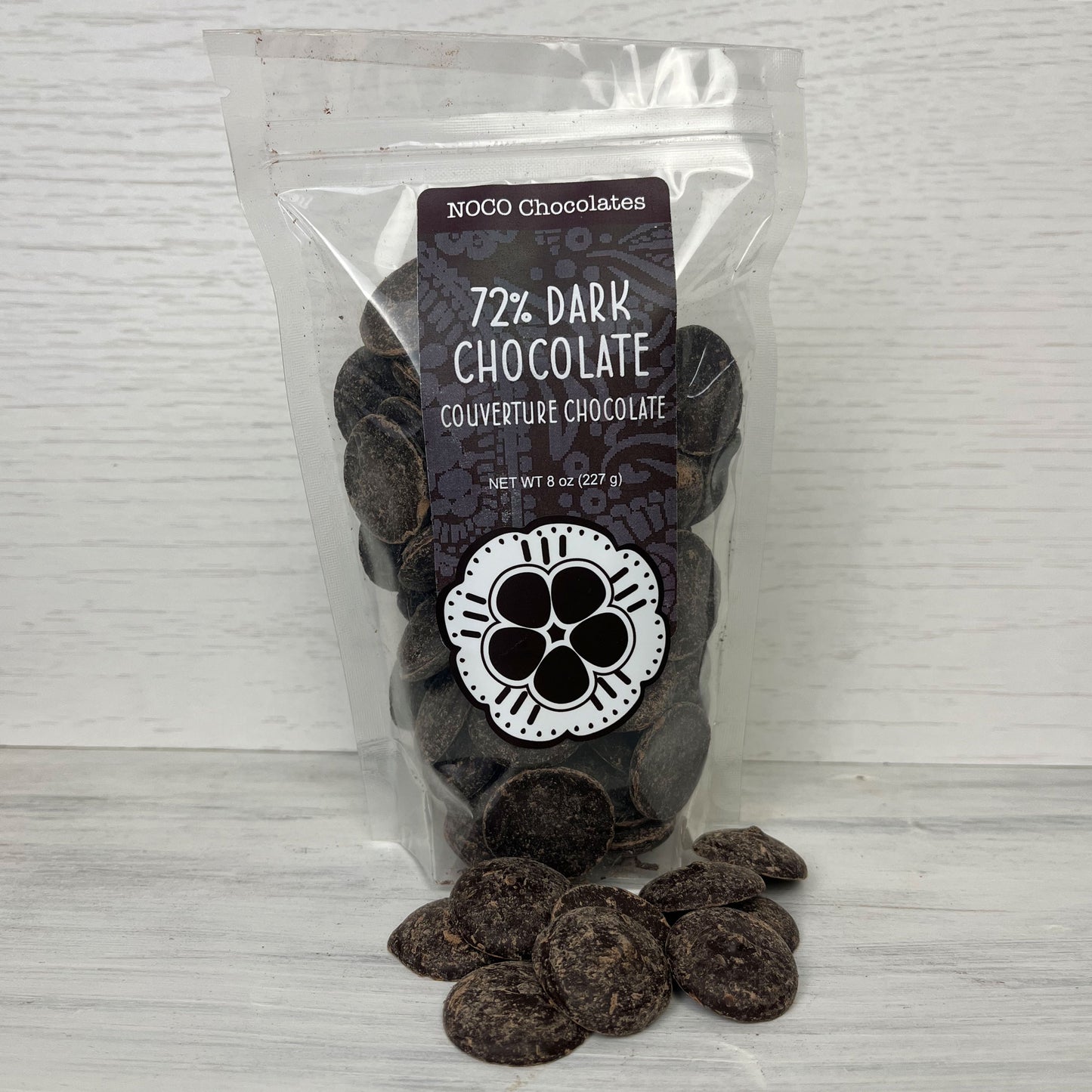 72% Extra Bittersweet Dark Chocolate Couverture Wafers
