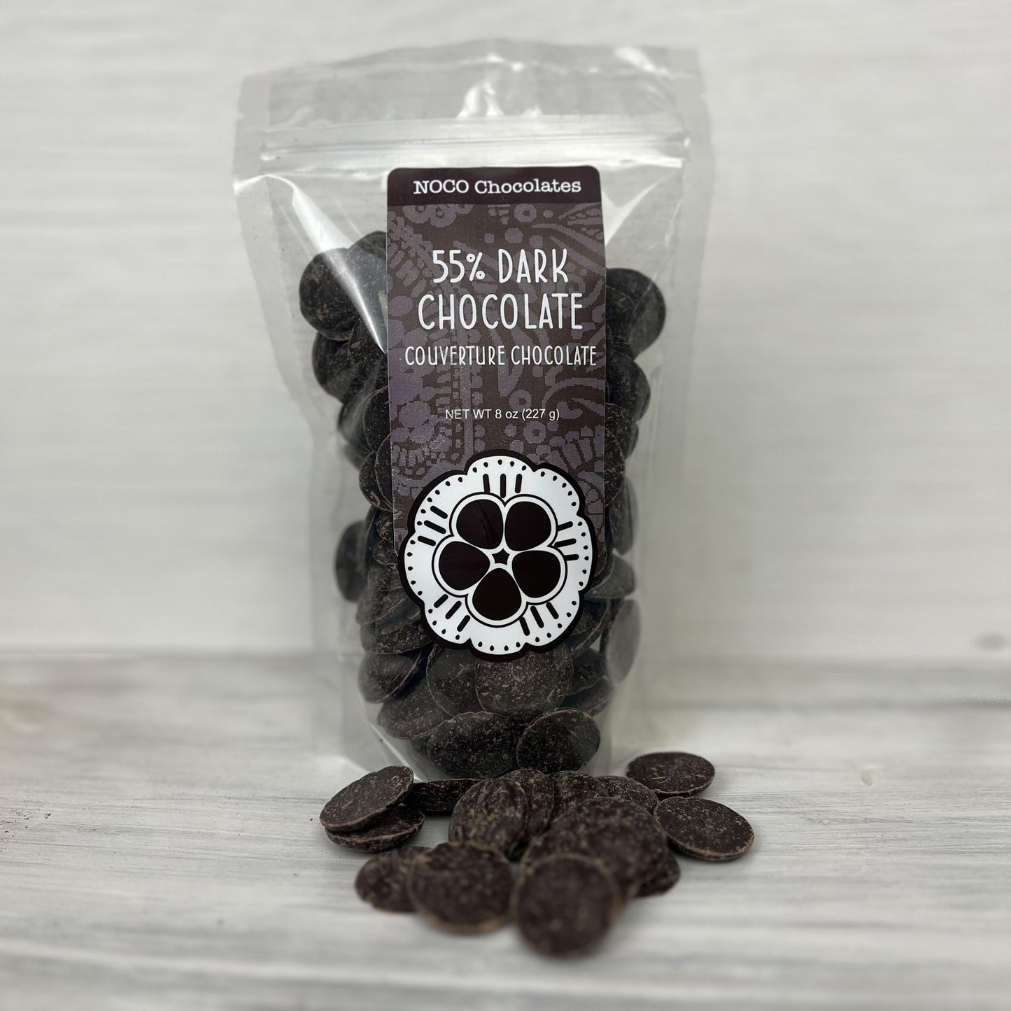 55% Semi Sweet Dark Chocolate Couverture Wafers