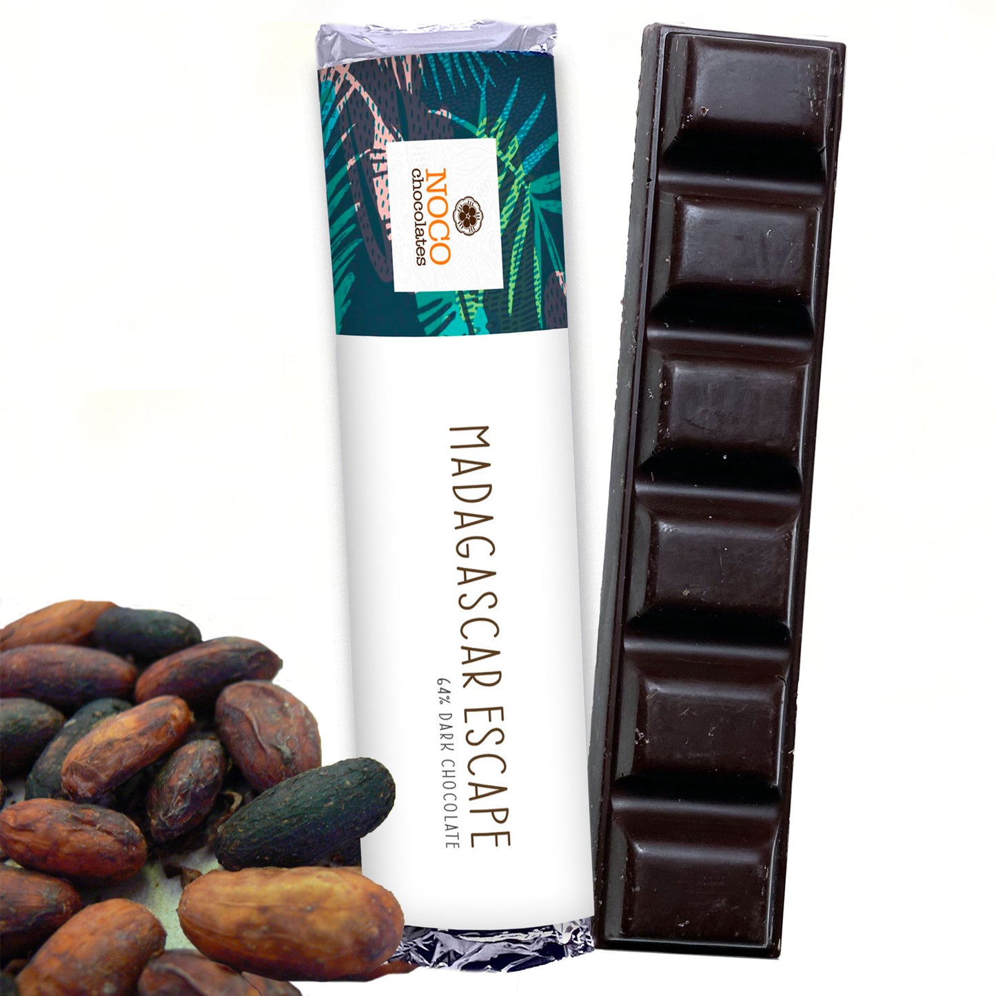 Madagascar Escape 64% Dark Chocolate Single Origin Bar (3-Pack)